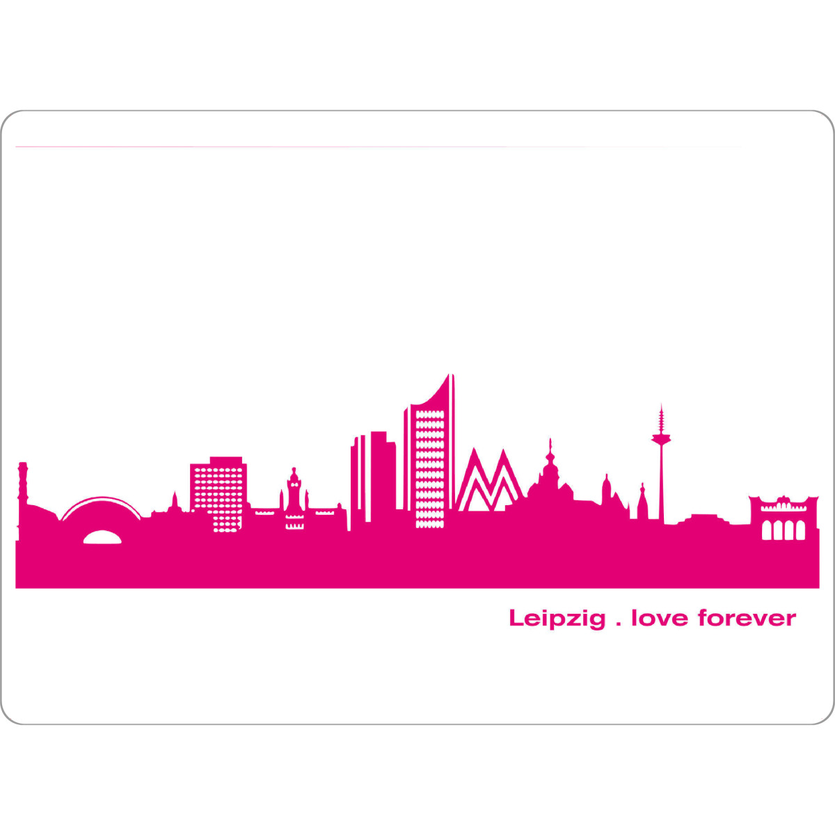 Tischset "LEIPZIG 04 Pink Skyline Print" artboxONE - Städte,Reise,Städte / Weitere