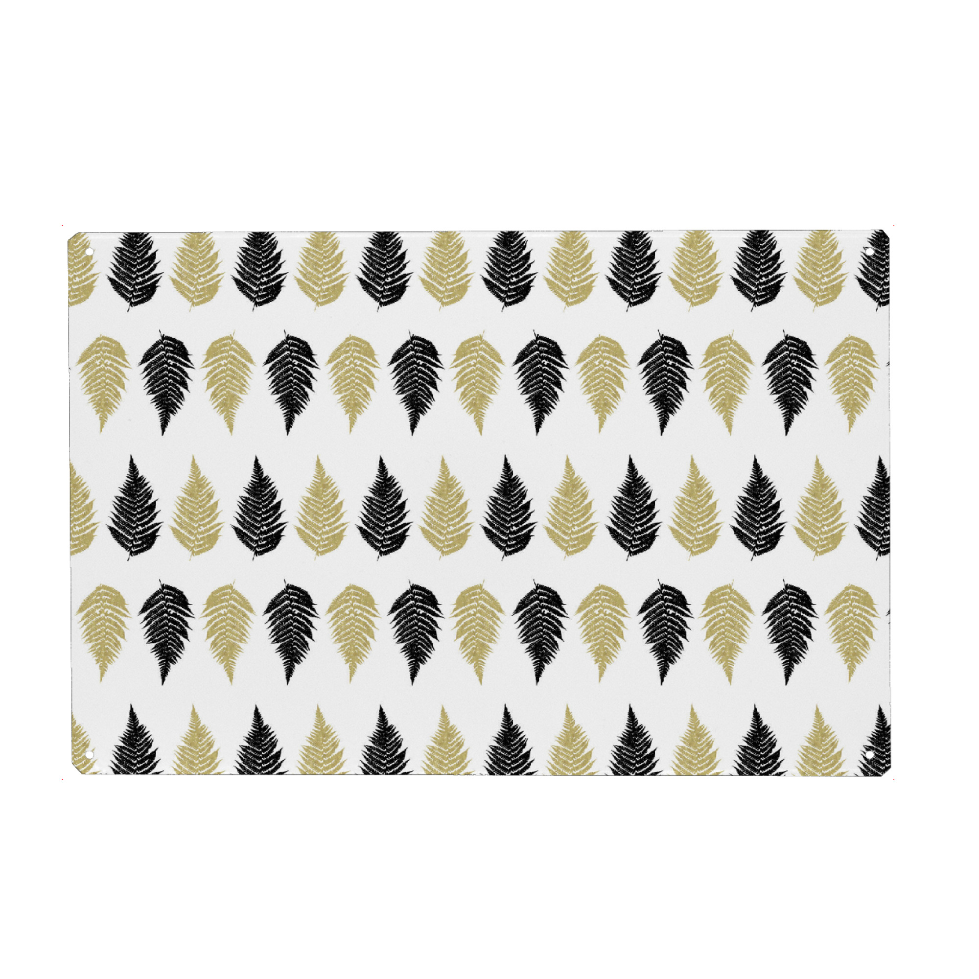 Holzbild "Ferns Christmas Theme" artboxONE - Weihnachten - Gold,Black,Fern,Christmas,Tree,Night,Snow,Winter,Calendar