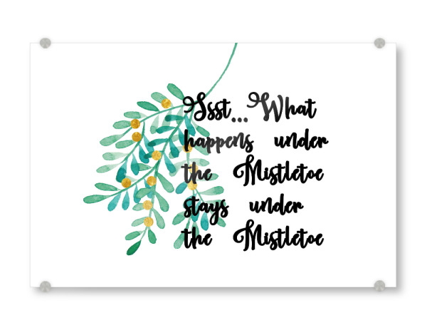 Acrylglasbild "Under the Mistletoe 2" artboxONE - Liebe,Weihnachten