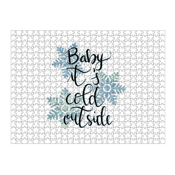 artboxONE Puzzle "Baby it's cold outside!" artboxONE - Typografie,Natur,Weihnachten