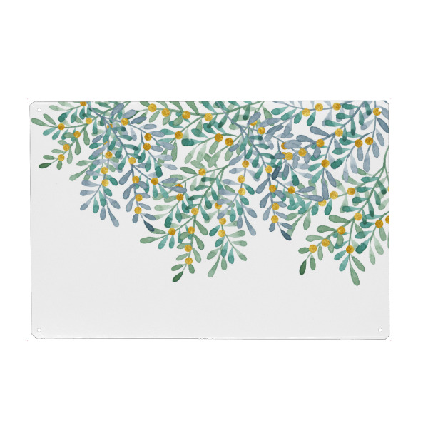 Holzbild "Mistletoe watercolor n.1" artboxONE - Natur,Floral,Weihnachten