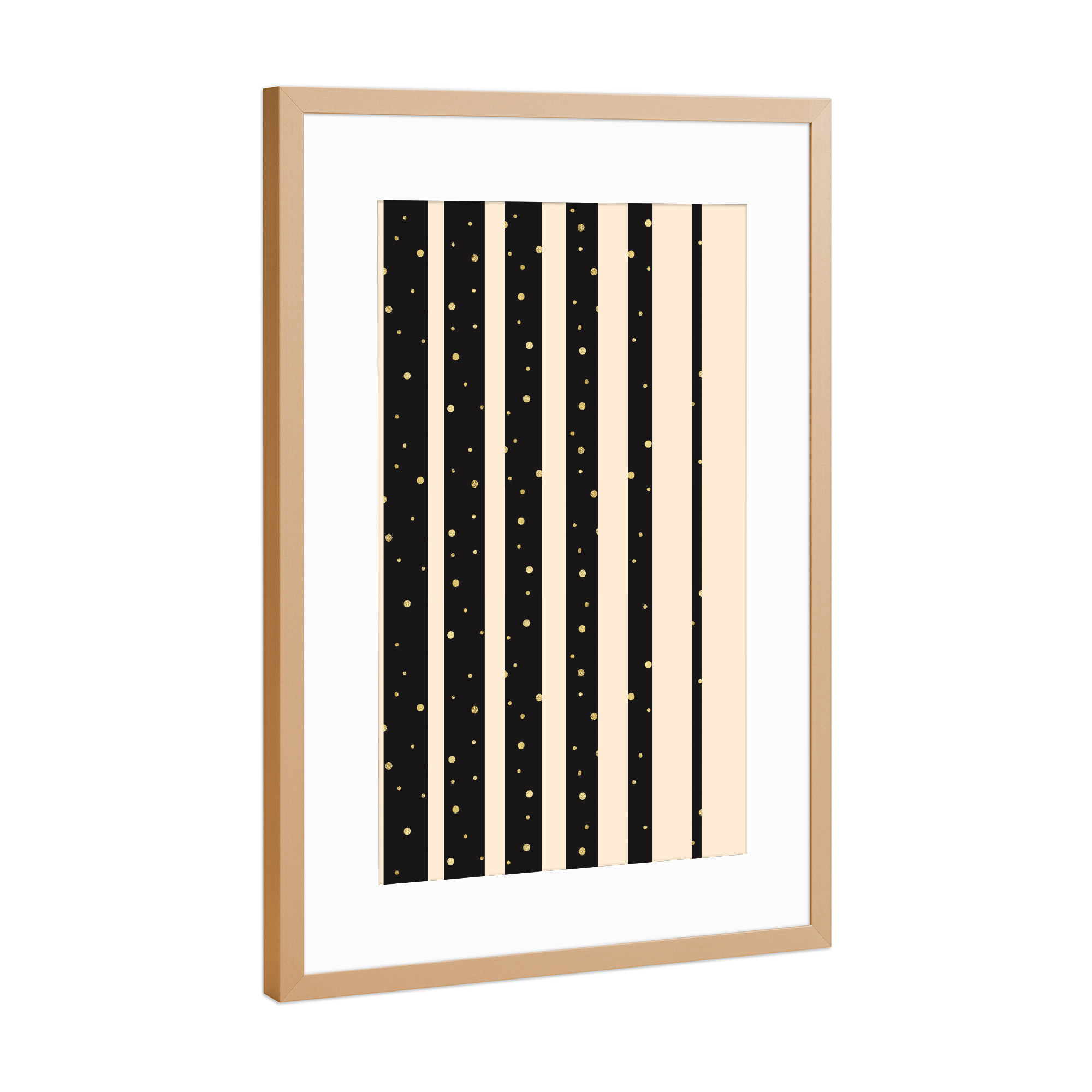Poster mit Rahmen Kupfer "Let it golden snow" artboxONE - Abstrakt,Geometrie