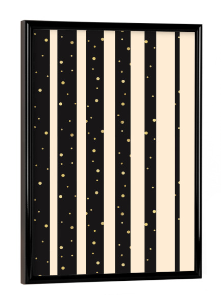 Poster mit schwarzem Rahmen "Let it golden snow" artboxONE - Abstrakt,Geometrie