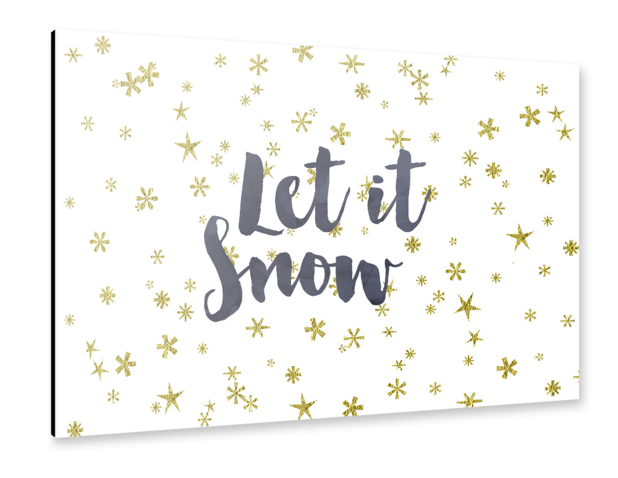 Alu-Dibond "Let It Snow 6" 75x50 cm artboxONE