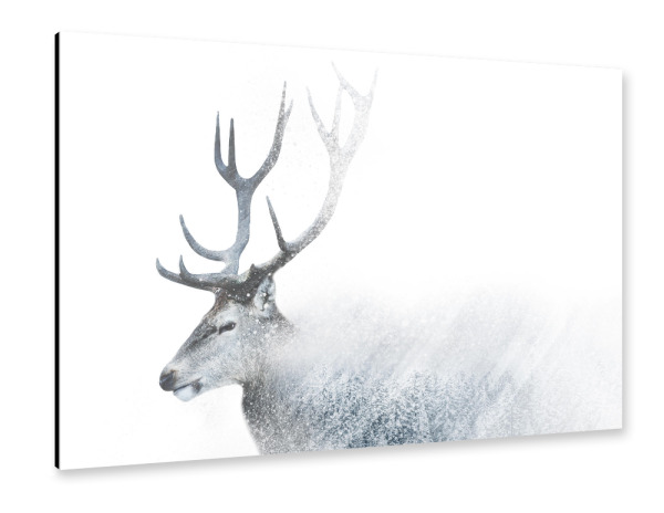 Alu-Dibond "Oh Deer Snow" 30x20 cm artboxONE