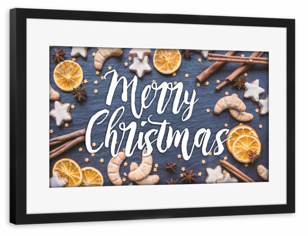 Poster mit Rahmen schwarz "Weihnachtsbäckerei" artboxONE - Typografie,Essen & Trinken,Weihnachten