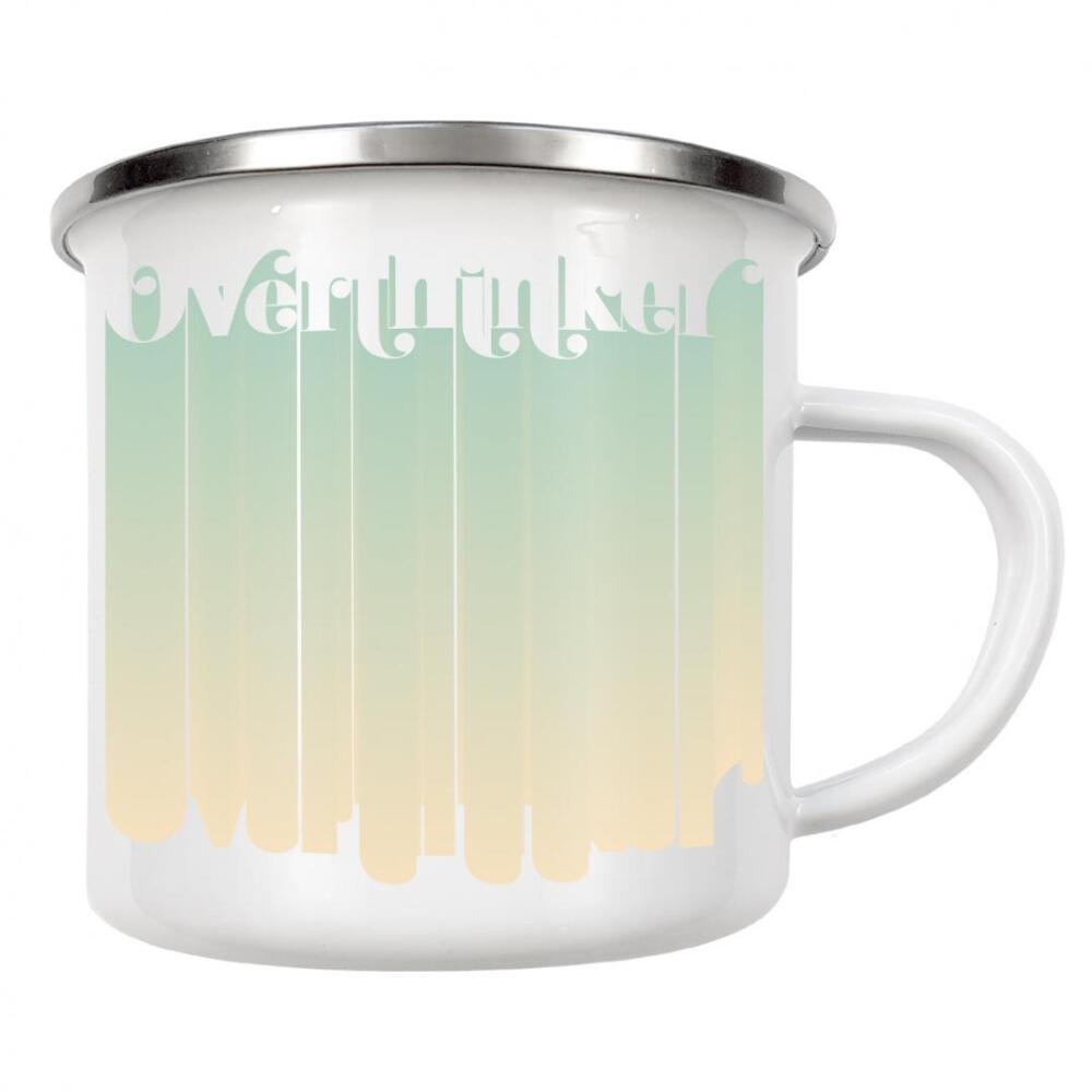 Emaille Tasse "Overthinker" artboxONE - Typografie,Lustig