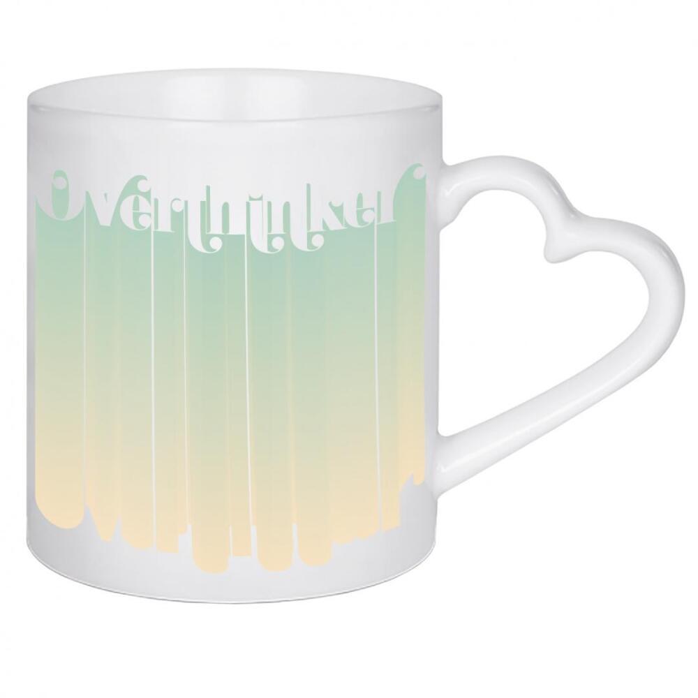 Herztasse "Overthinker" artboxONE - Typografie,Lustig