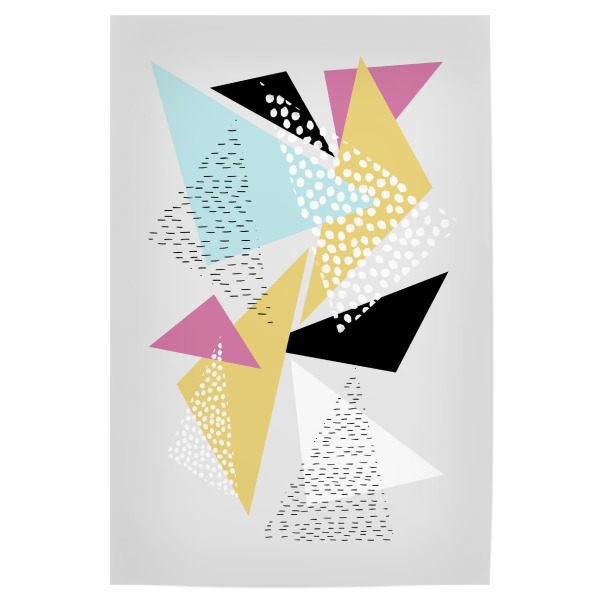 Poster 30x20 cm "Abstrakte Geometrie I" artboxONE - Abstrakt,Geometrie - Geometrie,Punkte,Abstrakt,Skandinavisch,Bunt,Modeern