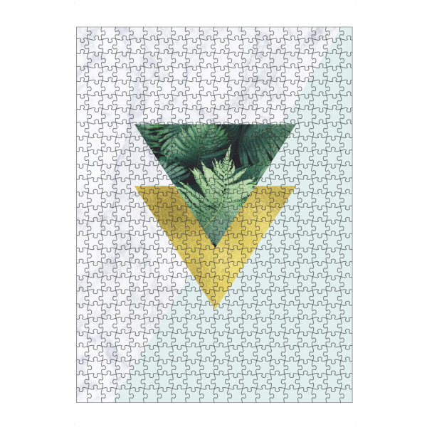 Puzzle Ravensburger "Gold Foil Pale Green Geometric" artboxONE - Geometrie,Marmor