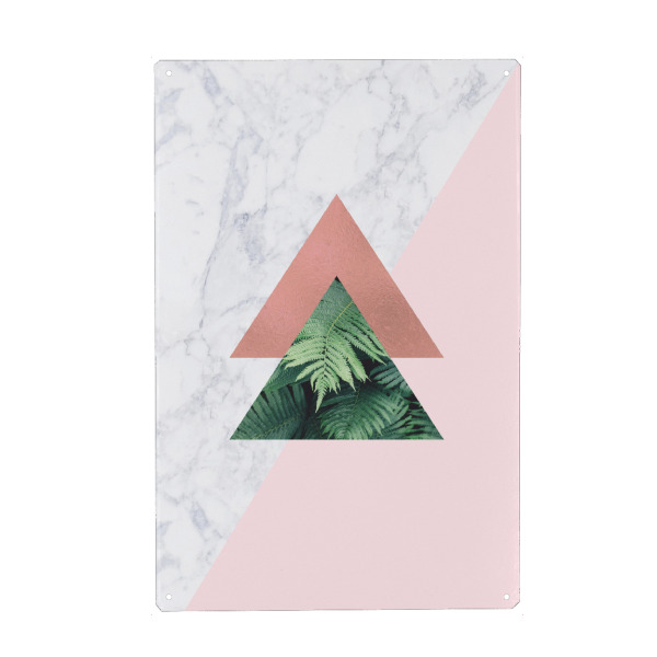 Holzbild "Rose Gold Foil Geometric" artboxONE - Geometrie,Marmor