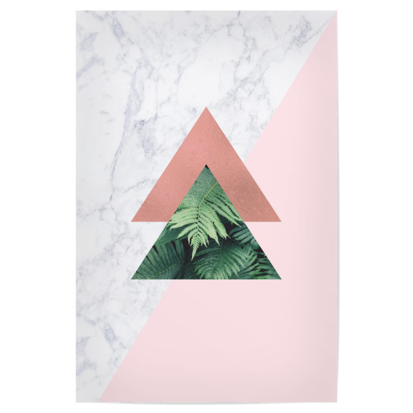 Poster 30x20 cm "Rose Gold Foil Geometric" artboxONE - Geometrie,Marmor