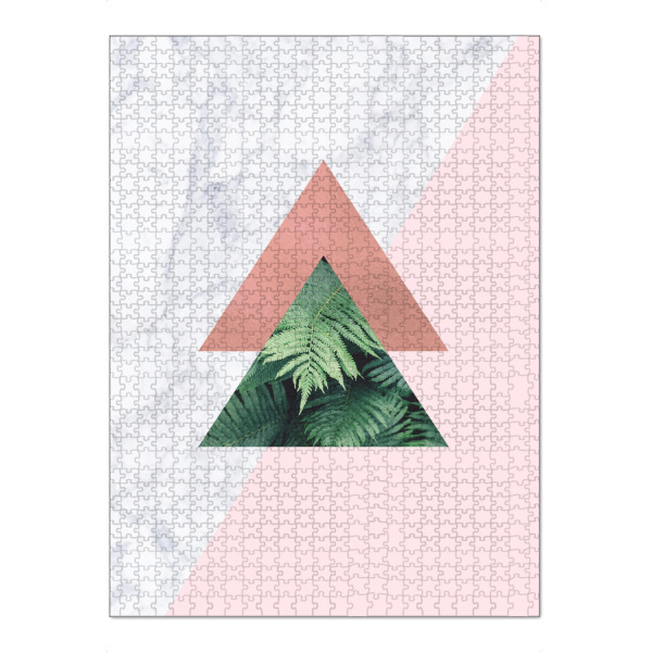 Puzzle Ravensburger "Rose Gold Foil Geometric" artboxONE - Geometrie,Marmor