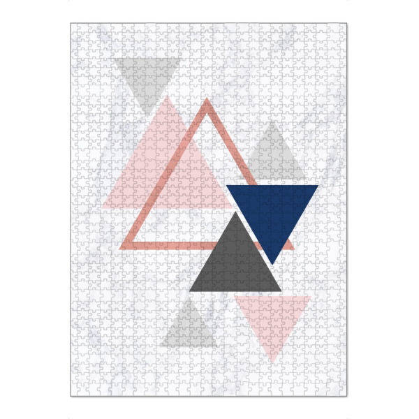 Puzzle Ravensburger "Rose Gold Geometric Marble" artboxONE - Abstrakt,Geometrie,Marmor