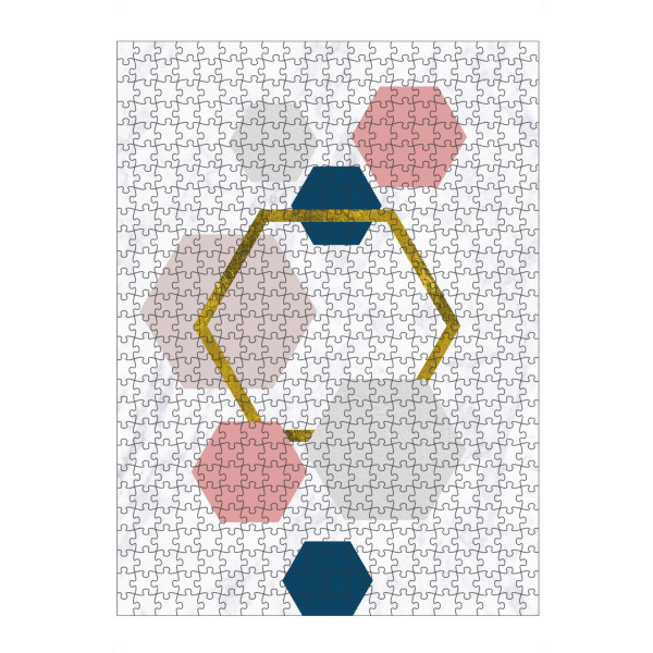 artboxONE Puzzle "Gold Foil Geometric Marble 2" artboxONE - Abstrakt,Geometrie,Marmor