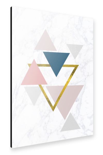 Alu-Dibond "Gold Foil Geometric Marble" 30x20 cm artboxONE