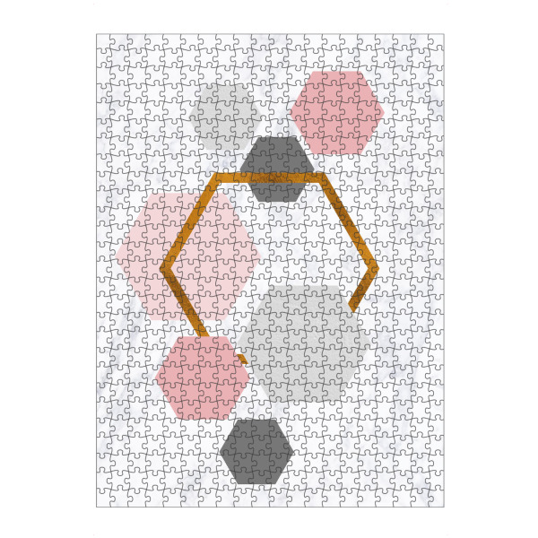 artboxONE Puzzle "Bronze Foil Geometric 2" artboxONE - Abstrakt,Geometrie,Marmor