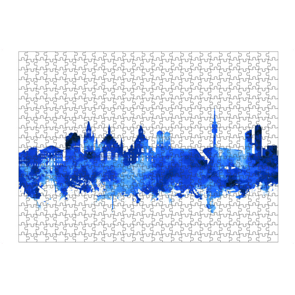 artboxONE Puzzle "Munich city skyline blue" artboxONE - Städte,Städte / München,Reise,Abstrakt,Architektur