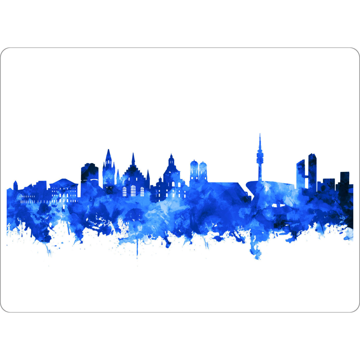Tischset "Munich city skyline blue" artboxONE - Städte,Städte / München,Reise,Abstrakt,Architektur