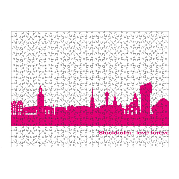 artboxONE Puzzle "STOCKHOLM 04 Pink Skyline Print" artboxONE - Städte,Reise,Städte / Stockholm