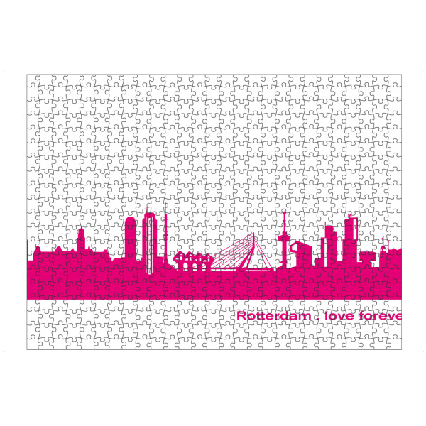 Puzzle Ravensburger "ROTTERDAM 04 Pink Skyline Print" artboxONE - Städte,Städte / Weitere