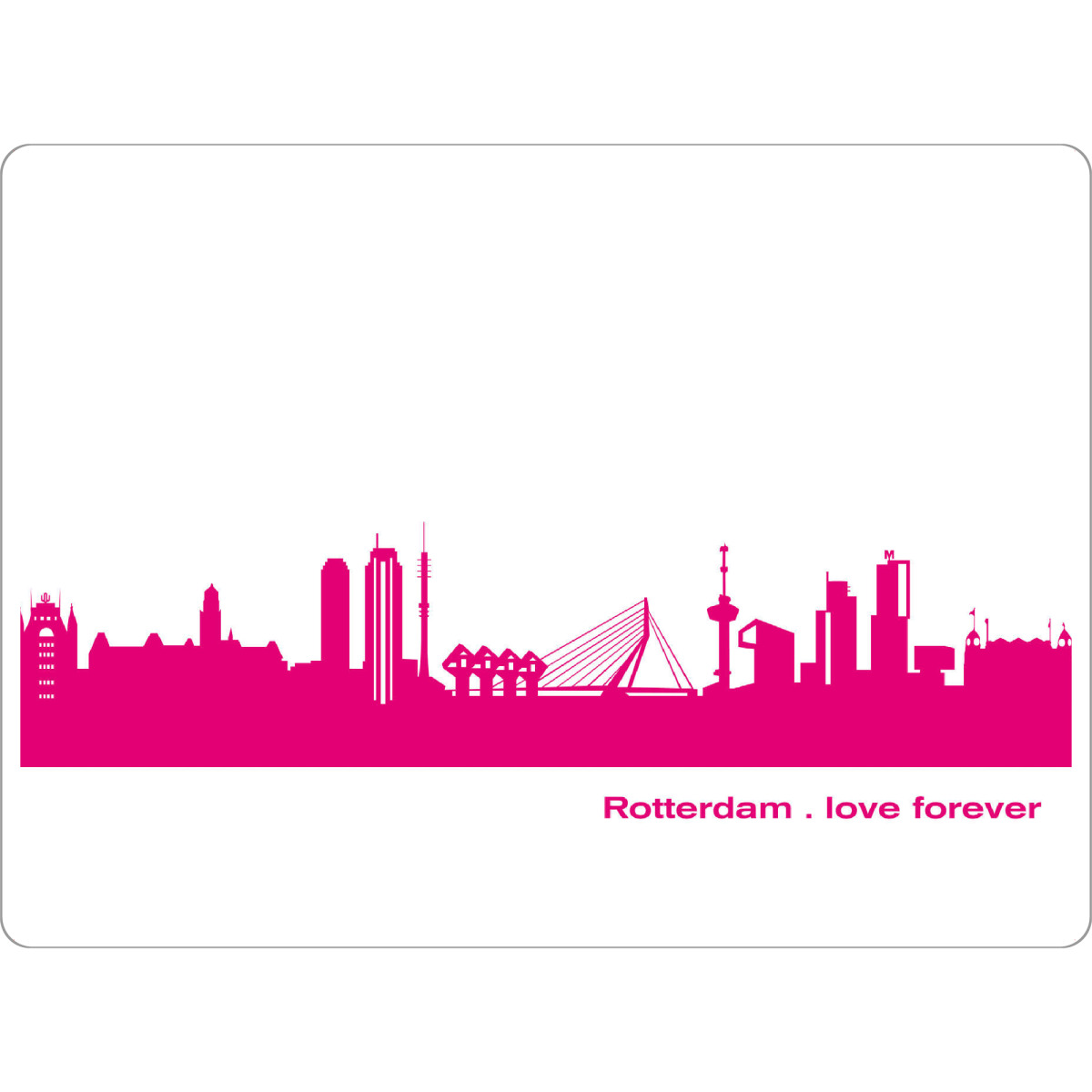 Tischset "ROTTERDAM 04 Pink Skyline Print" artboxONE - Städte,Städte / Weitere