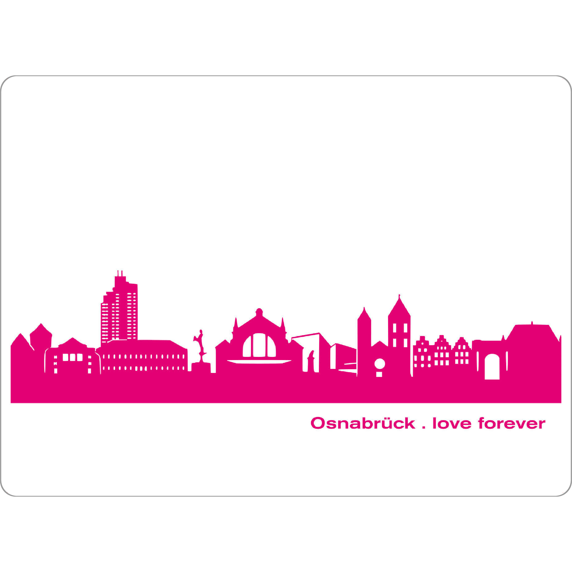 Tischset "OSANBRÜCK 04 Pink Skyline Print" artboxONE - Städte,Städte / Weitere