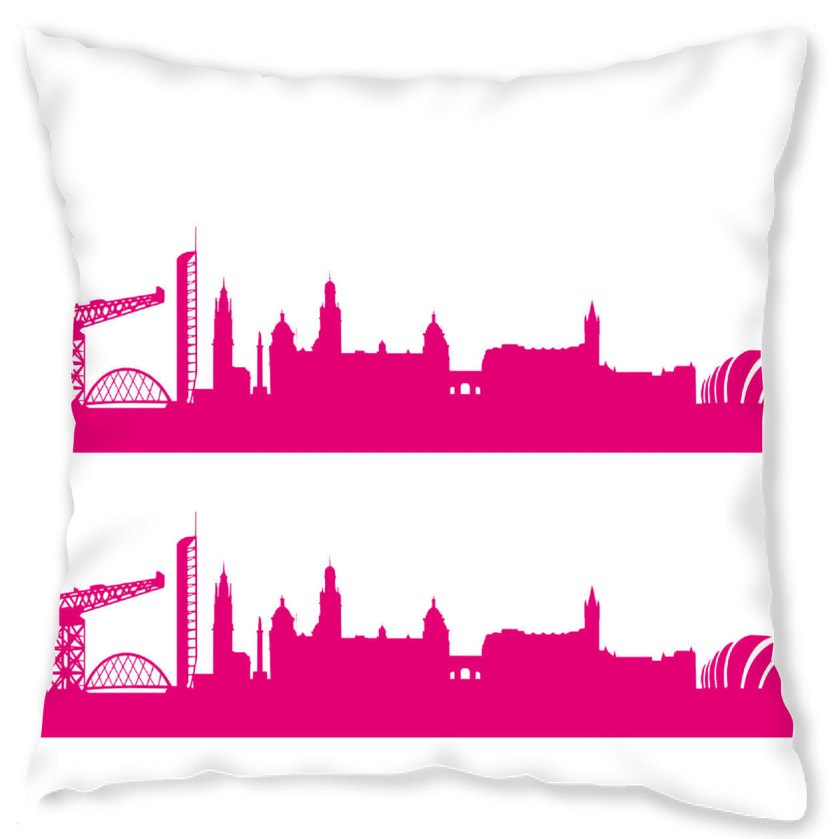 Design-Kissen "GLASGOW 04 Pink Skyline Print" artboxONE - Stߤdte,Stߤdte / Weitere