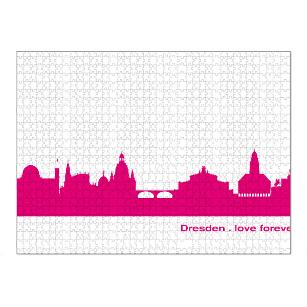 Puzzle Ravensburger "DRESDEN 04 Pink Skyline Print" artboxONE - Städte,Städte / Weitere