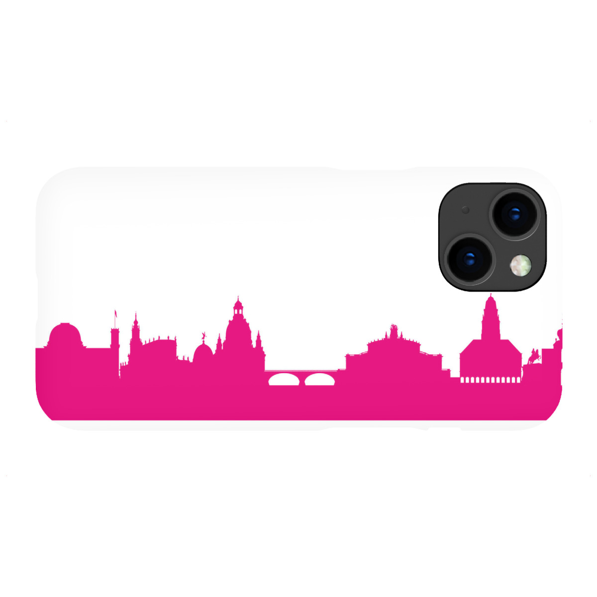 iPhone "DRESDEN 04 Pink Skyline Print" Premium-Case Handyhülle artboxONE