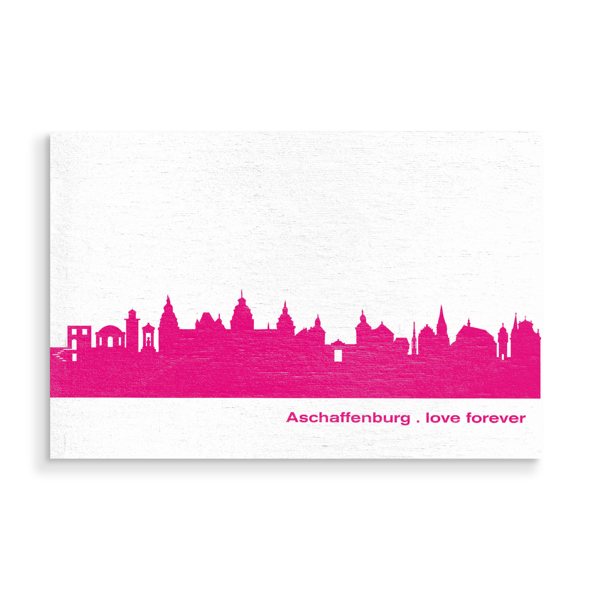 Holzbild "ASCHAFFENBURG 04 Print Pink" artboxONE - Städte,Städte / Weitere