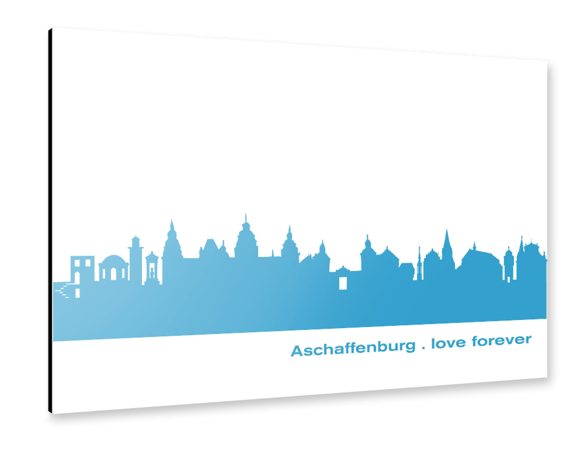 Alu-Dibond "ASCHAFFENBURG 05 Teal Print" 30x20 cm artboxONE