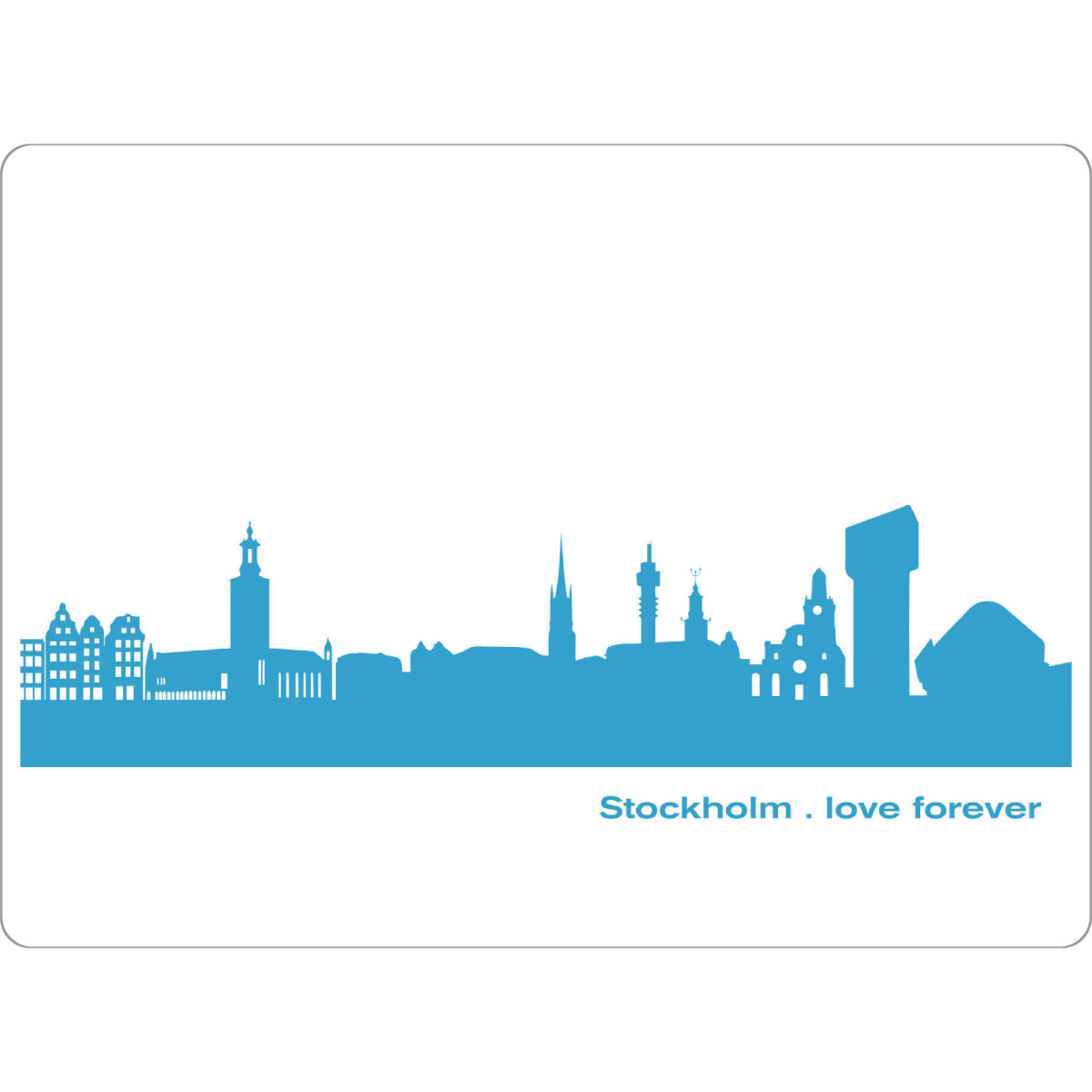 Tischset "STOCKHOLM 05 Teal Skyline Print" artboxONE - Städte,Städte / Stockholm
