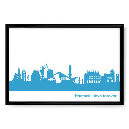 ROSTOCK 05 Teal Skyline Print ROSTOCK 05 Teal Skyline Print