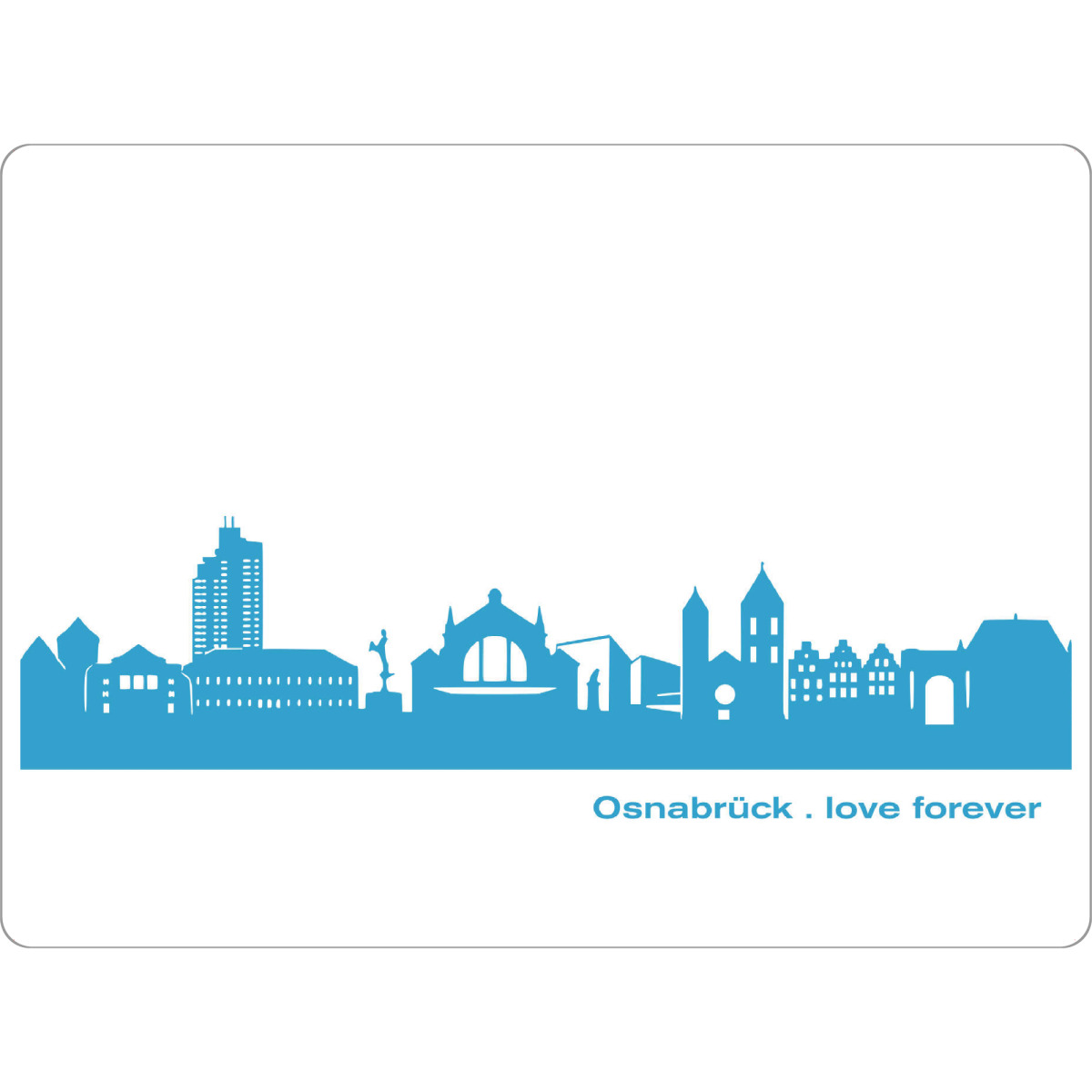 Tischset "OSNABRÜCK 05 Teal Skyline Print" artboxONE - Städte,Städte / Weitere