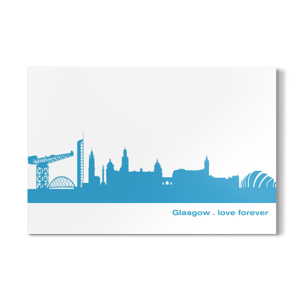 Galerie-Print "GLASGOW 05 Teal Skyline Print" 30x20 cm artboxONE