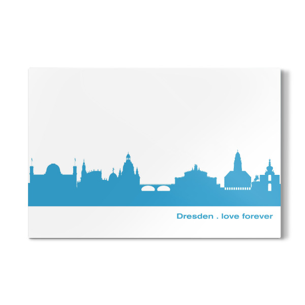 Galerie-Print "DRESDEN 05 Teal Skyline Print" 30x20 cm artboxONE