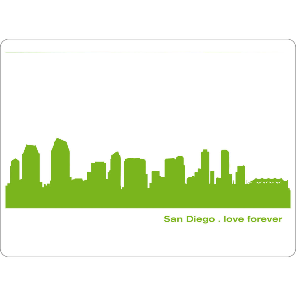 Tischset "SAN DIEGO 01 Print Grün" artboxONE - Städte,Städte / Weitere