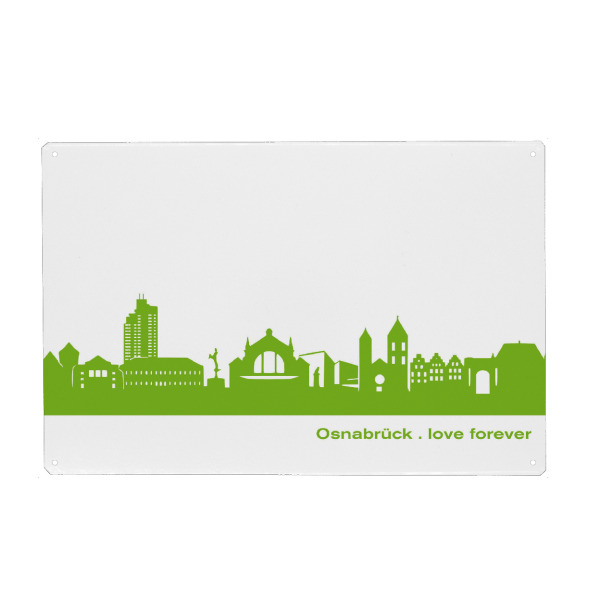 Holzbild "OSNABRÜCK 01 Print Grün" artboxONE - Städte,Städte / Weitere