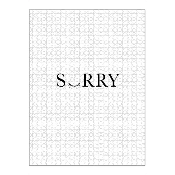 Puzzle Ravensburger "Sorry 3" artboxONE - Typografie,Schwarzweiß - Sorry,Auge,Traurig,Trauer,Entschuldigung,Typografie - Bild Sorry