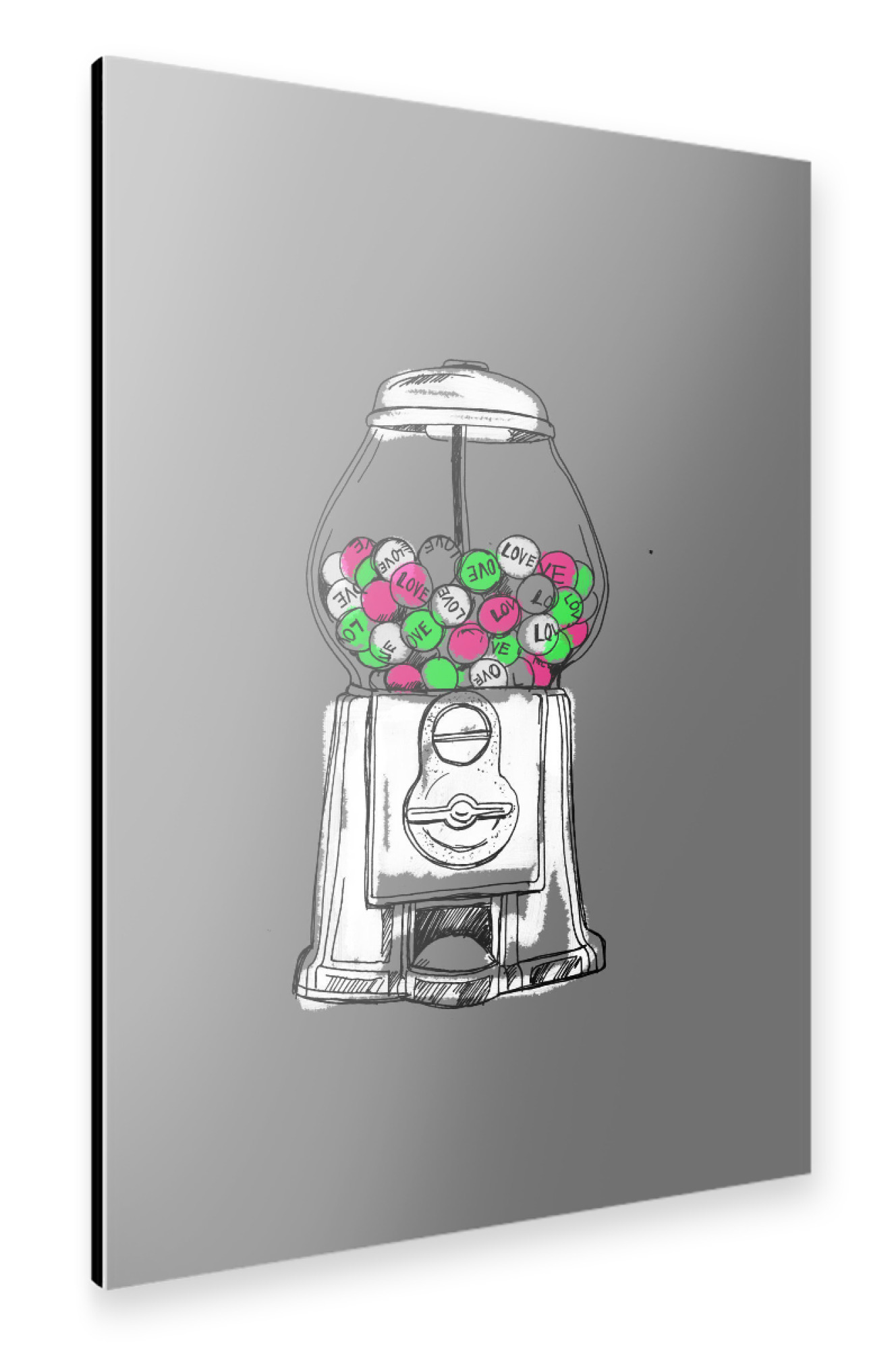 Alu-Dibond "Bubble Love" 75x50 cm artboxONE