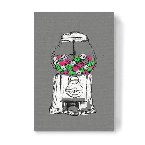 Leinwandbild "Bubble Love" artboxONE - Typografie,Comic,Liebe,Streetart,Für Mama,Für Papa