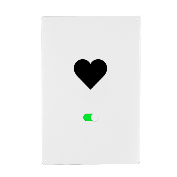 Holzbild "Love On" artboxONE - Comic,Schwarzweiß,Liebe,Streetart,Für Mama,Für Papa - Slider,Herz,Liebe,Computer