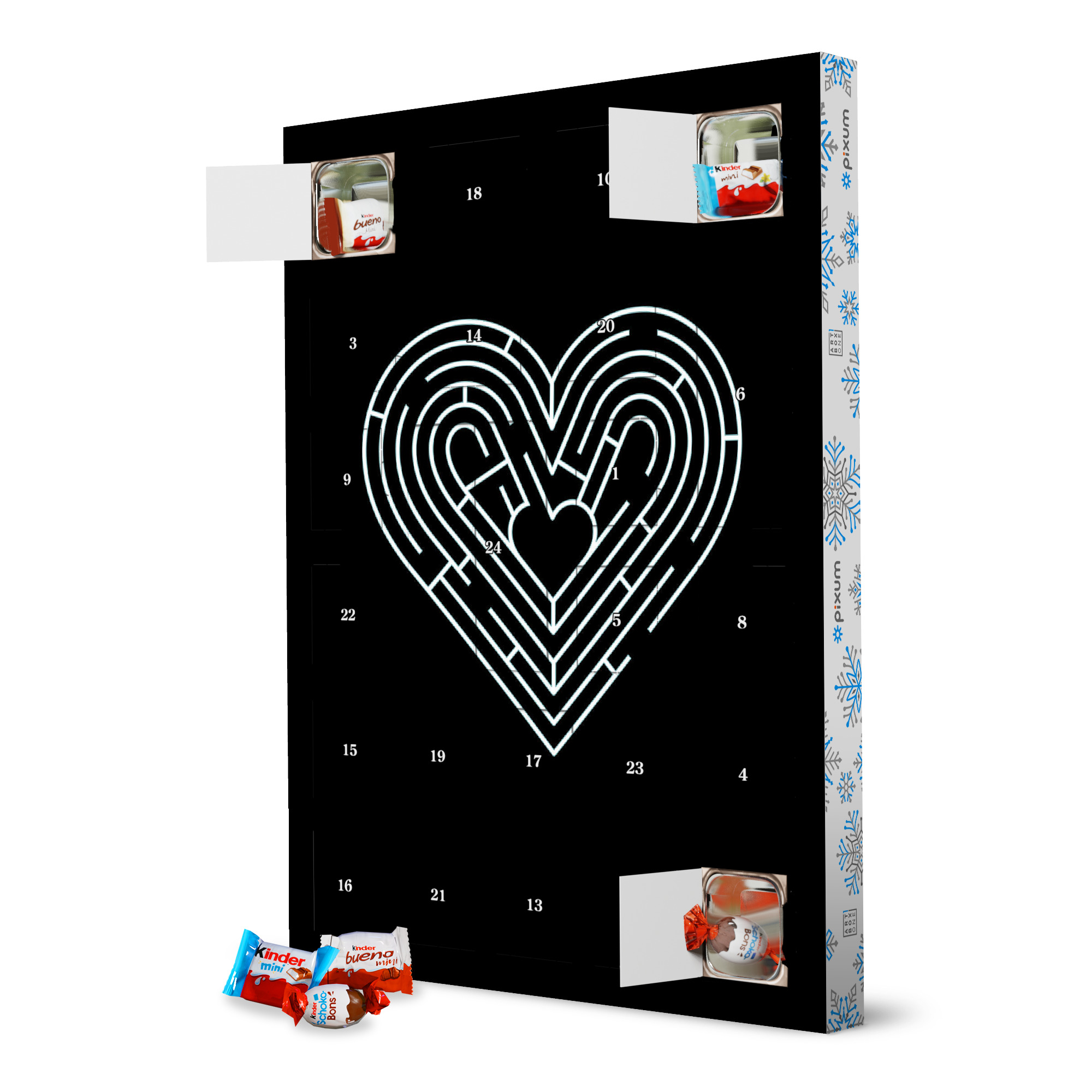 Adventskalender XXL mit Produkten von Kinder Labyrinth artboxONE Adventskalender Comic