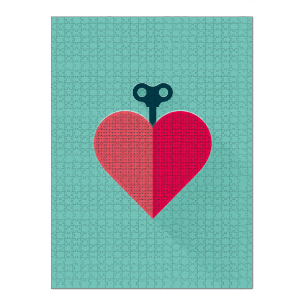 Puzzle Ravensburger "Heart Key" artboxONE - Für Kinder,Comic,Liebe,Streetart,Für Mama,Für Papa - Herz,Schlüssel,Aufziehen,Unendlich,Liebe