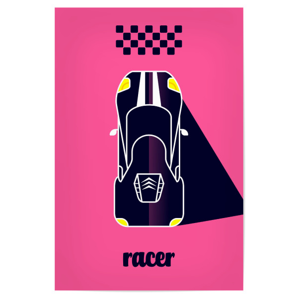 Poster "Racer 02 2" artboxONE - Typografie,Reise,Sport / Motorsport,Geometrie,Automobile,Sport