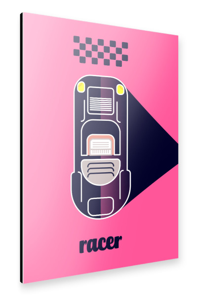 Alu-Dibond "Racer 08 (black)" 30x20 cm artboxONE