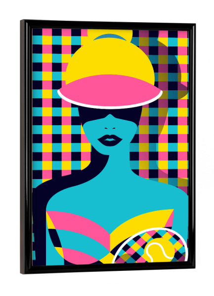 Poster mit schwarzem Rahmen "Tenniswoman" artboxONE - Fashion,Sport,Sport / Sommerspiele