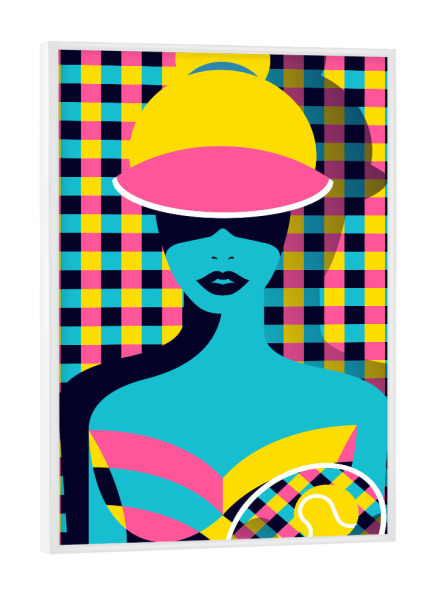 Poster mit weißem Rahmen "Tenniswoman" artboxONE - Fashion,Sport,Sport / Sommerspiele