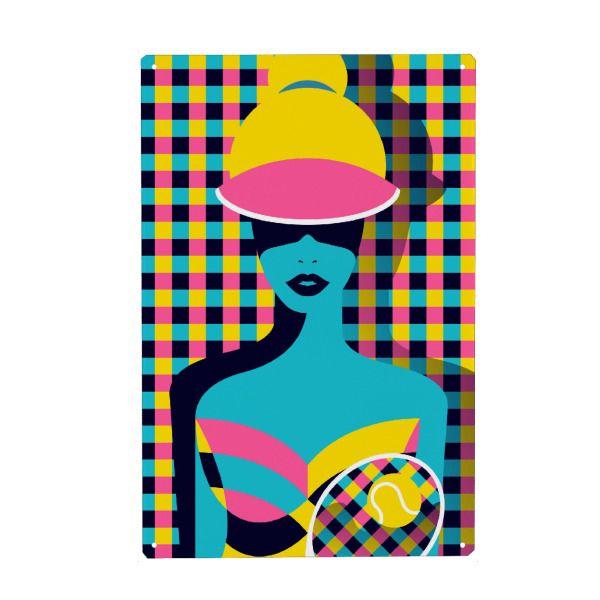 Holzbild "Tenniswoman" artboxONE - Fashion,Sport,Sport / Sommerspiele